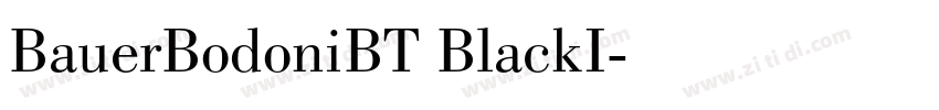 BauerBodoniBT BlackI字体转换